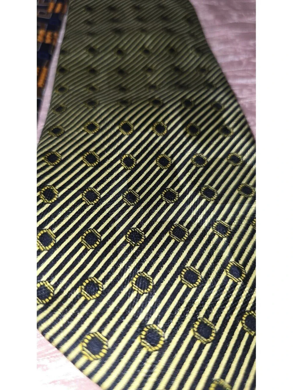 2 Men's Silk Ties Laurent Benon Palais des Doges Paris